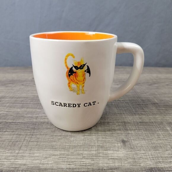 Rae Dunn Artisan Collection‎ Farmhouse Scaredy Cat Halloween Mug - Picture 1 of 6